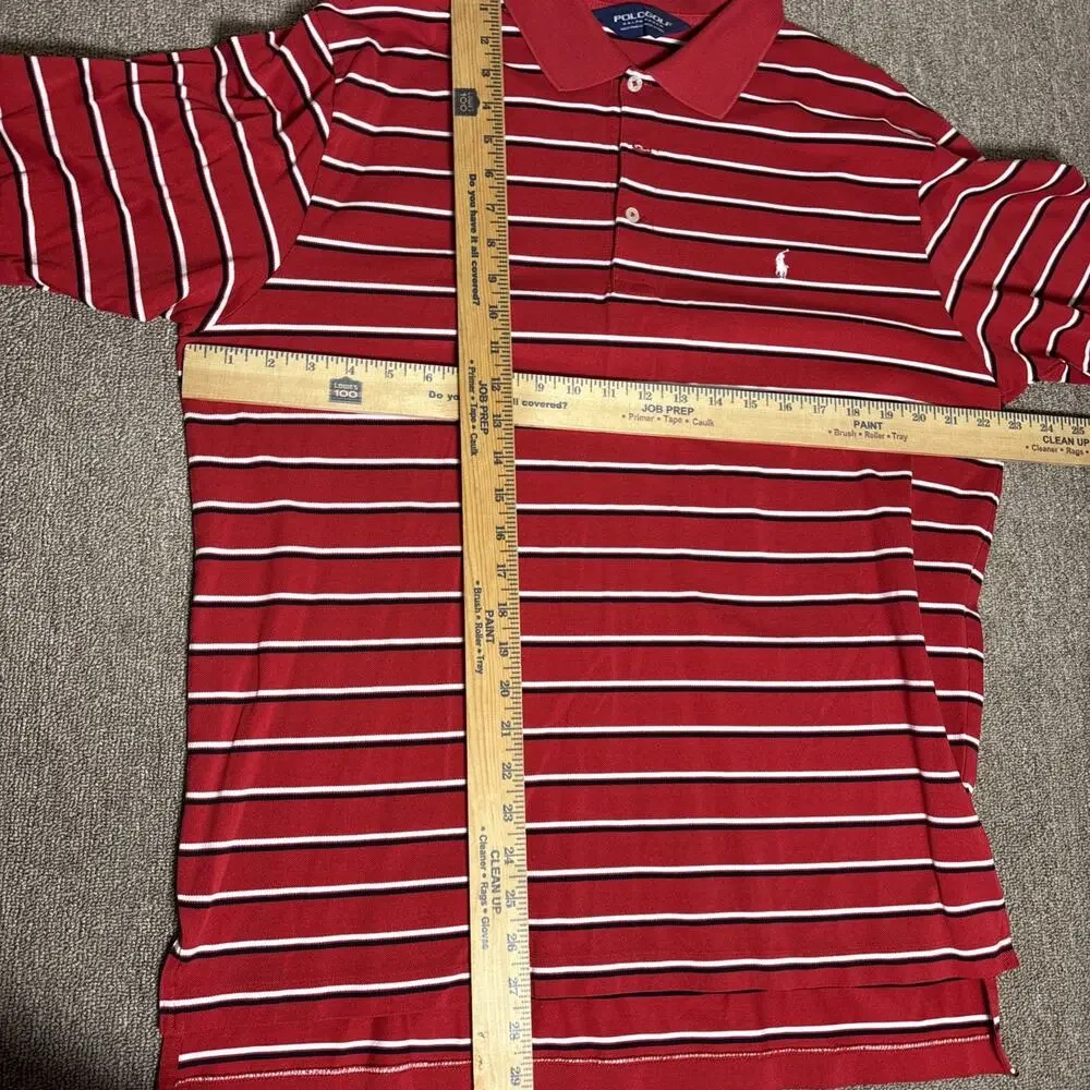 Polo Ralph Lauren Polo Golf Men’s Short Sleeve Short Striped Large Red Clean